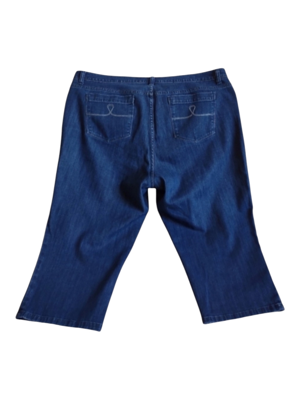 IZOD Just Right Crop Jeans 22W Plus Size Womens Blue Denim Stretch Capris
